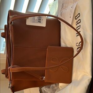 HOBO Tan Leather Hobo Bag